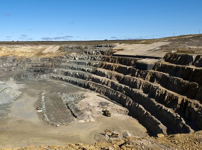 DeBeers' open pit mine near Attawapiskat.