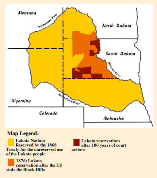 The Area Agreed Upon in the Fort Laramie Treaty of 1868 (photo republicoflakotah.com)