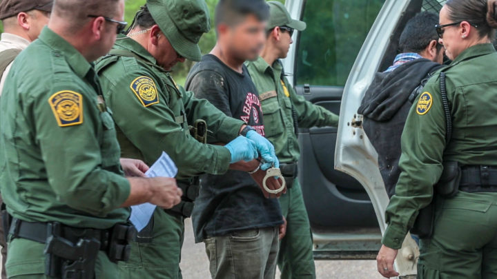 Border Patrol detainment in the Rio Grande Valley, San Juan TX.